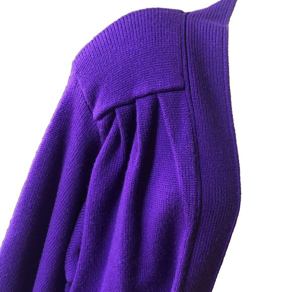 FITTING IMAGE Woman's Purple Cardigan Open Front Long Sleeves Pockets Sz 20/22 - Picture 8 of 16